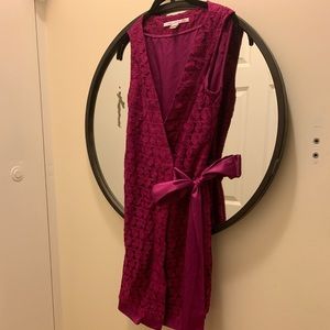 DVF lace wrap dress